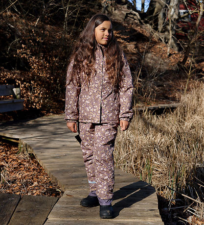 Mikk-Line Winterjas - Gerecycled - Sparrow m. Bloemen