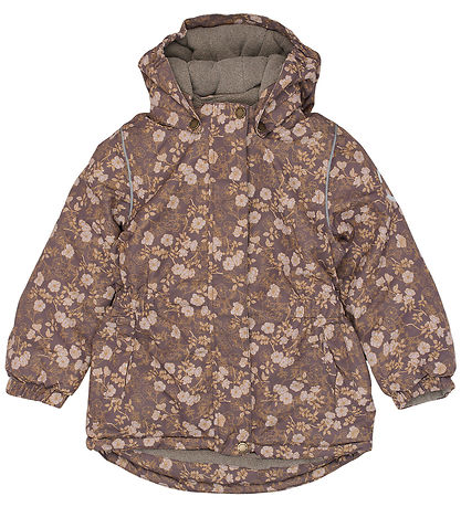 Mikk-Line Winterjas - Gerecycled - Sparrow m. Bloemen