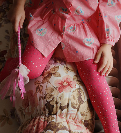 Konges Sløjd Panty's - Glamour - Liefde Roze m. Strass