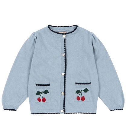 Gilet Konges Sløjd - Coton/Laine - Tricoté - Alexa - Blue Brouil
