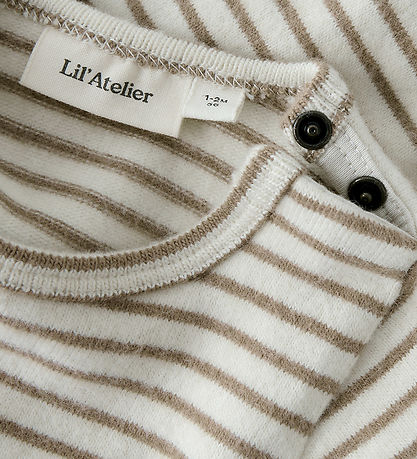 Lil' Atelier Bodysuit - Slim - NbmThoro - Turtledove/Sepia Tint