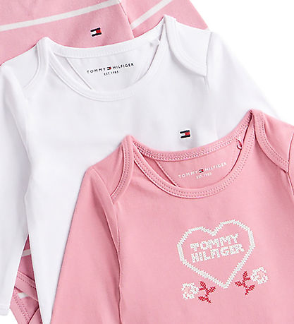 Tommy Hilfiger Cadeaubox - Romper l/s - 3-pack - Mystiek Roze