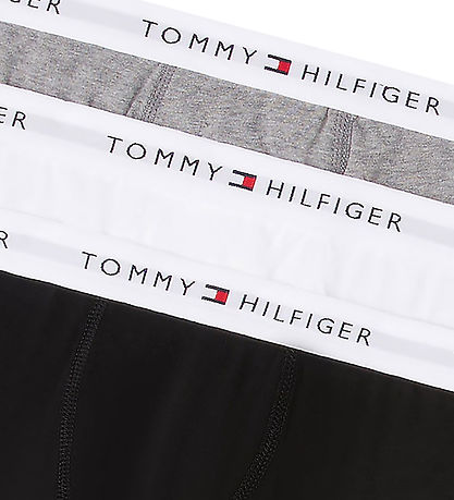Tommy Hilfiger Boxers - Trunks - 3-Pack - White/Black/Grey Hea