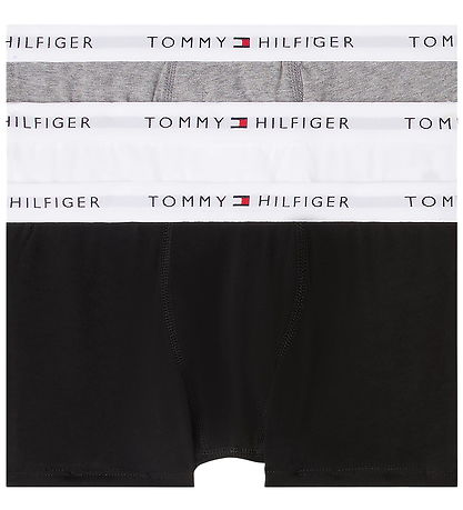 Tommy Hilfiger Boxers - Trunks - 3-Pack - White/Black/Grey Hea