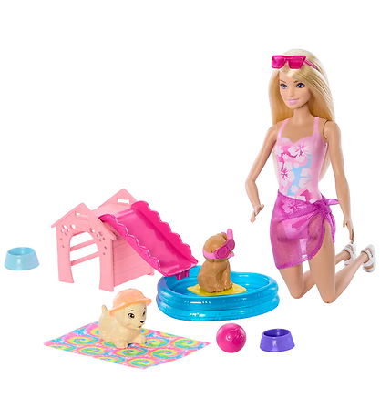 Barbie Doll - Puppy Pool Party Aloha Blonde