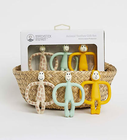Matchstick Monkey Teething set - Animal Teether Gift Set