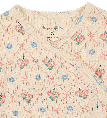 Body m/l Konges Sløjd - Rib - Minnie - Fleur Décor av. Pointelle