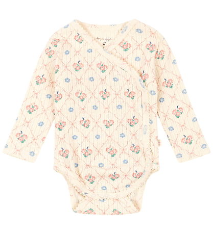 Body m/l Konges Sløjd - Rib - Minnie - Fleur Décor av. Pointelle