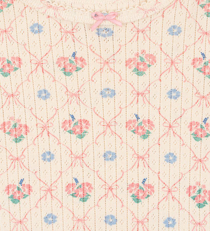 Konges Sløjd Blouse - Rib - Minnie - Fleur Decor w. Pointelle