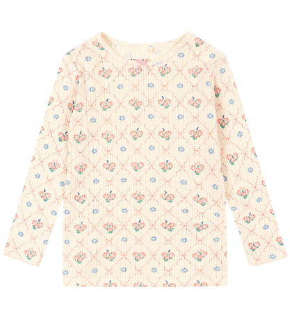 Konges Sløjd Blouse - Rib - Minnie - Fleur Decor w. Pointelle