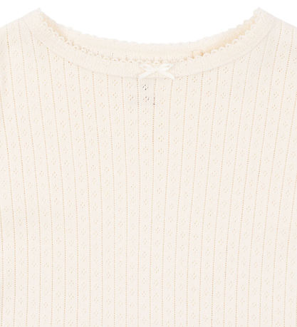 Konges Sløjd Blouse - Rib - Minnie - Antique White w. Pointelle