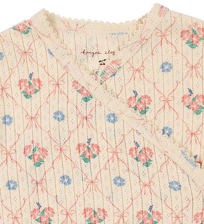 Konges Sløjd Jumpsuit - Rib - Minnie - Fleur Decor w. Pointelle
