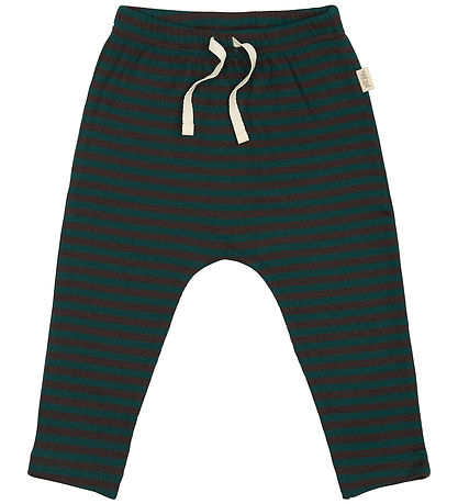Petit Piao Trousers - Rib - Modal - Dark Sea/Coffee Bean