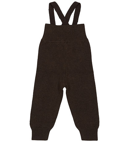 Petit Piao Broek m. Bretellen - PPDay - Gebreid - Koffieboon