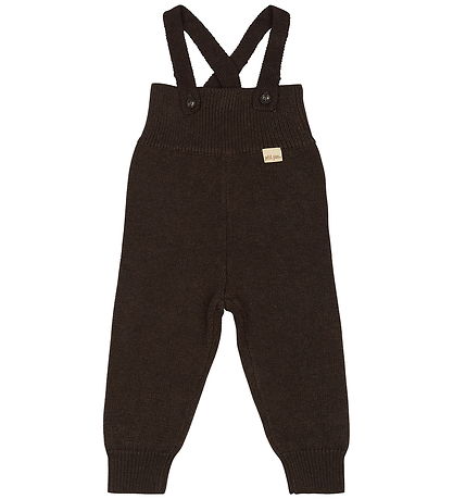 Petit Piao Broek m. Bretellen - PPDay - Gebreid - Koffieboon