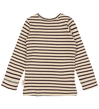 Petit Piao Genser - Rib - Modal - Dark Grape/Off White
