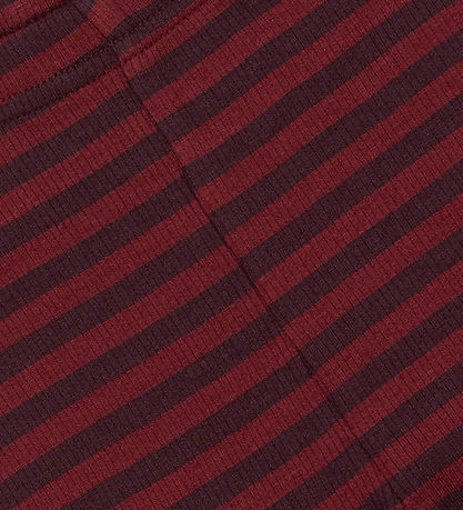 Petit Piao Leggings - Rib - Modaal - Dark Grape/Fiets Rood