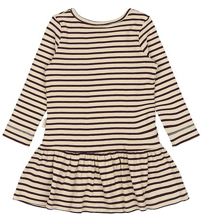 Petit Piao Kleid - Rib - Modal - Dark Grape/Off White