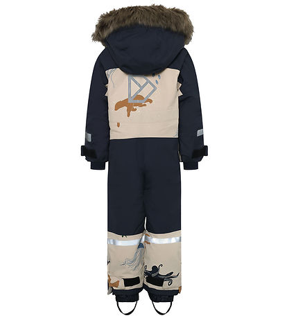 Didriksons Snowsuit - Bjärven - Winter Ocean Multi Reflex