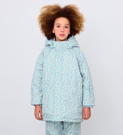 Tiny Cottons Winterjacke - Kirschen - Warm Grey