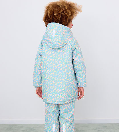Tiny Cottons Winterjacke - Kirschen - Warm Grey