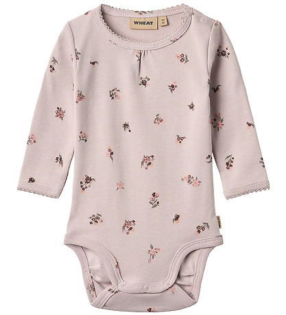 Wheat Bodysuit l/s - Rose Linden - Soft Lilac Flowers