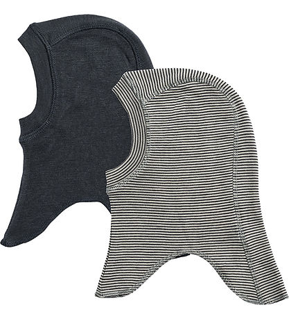 Wheat Balaclava - Wool - 2-Pack - Felix - Navy Stripe
