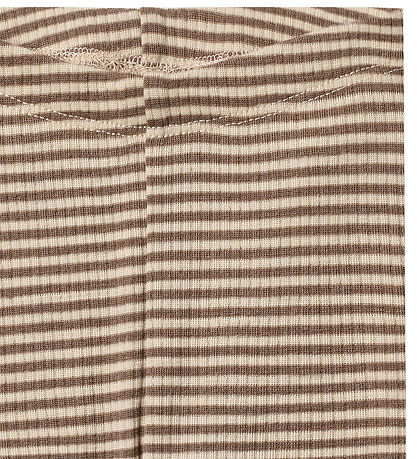 Wheat Leggings - Wool - Rib - Agi - Wood Stripe
