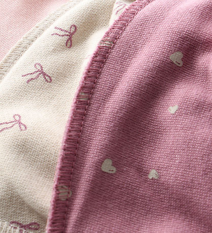 Pippi Teething Bib - 3-Pack - Pointy - AOP - Mauve Orchid