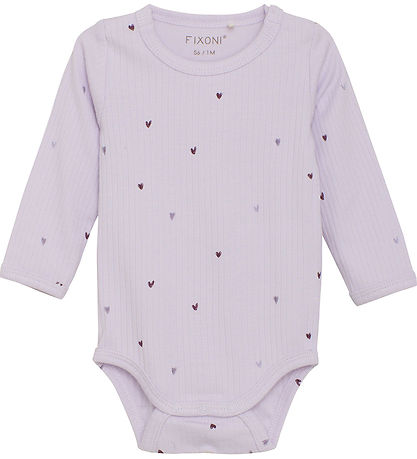 Fixoni Bodysuit l/s w. Overalls - Purple Ash