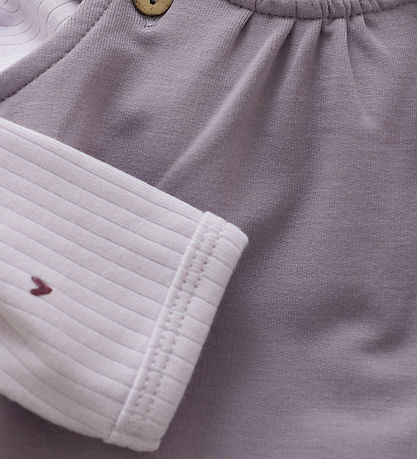 Fixoni Bodysuit l/s w. Overalls - Purple Ash