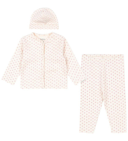 Fanga Fontana Sett - Cardigan/Leggings/Húfa - Bello - Punto Blei
