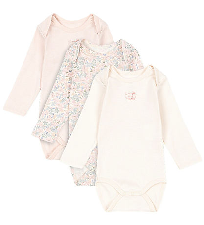 Fanga Fontana Rompers l/s - Fio - 3-pack - Prato Fiori