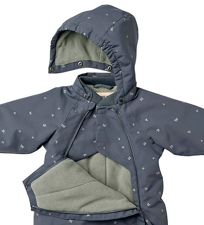 Wheat Snowsuit - Adi - Greyblue Letters