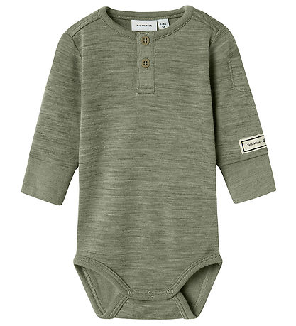 Name It Bodysuit l/s - Wool - NbmWyla - Dried Sage
