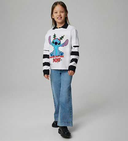 Name It T-shirt - NkfAkka - Stitch - Bright White
