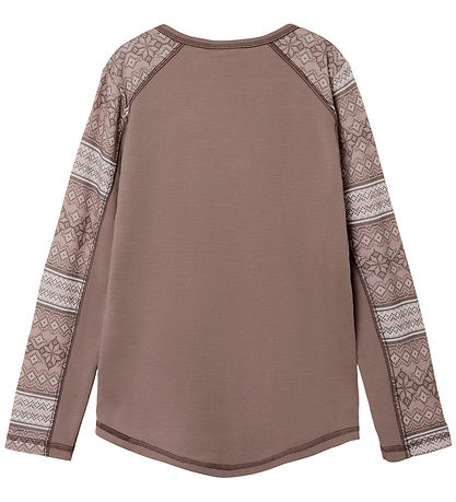 Name It Blouse - Wool - NkmWillto - Antler/Snow Pattern