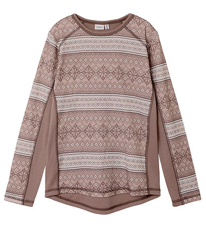Name It Blouse - Wool - NkmWillto - Antler/Snow Pattern