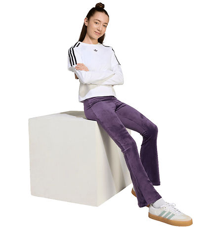 adidas Originals Trousers - Velvet - Aurplu/White