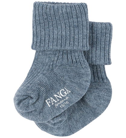 Fanga Fontana Socks - Wool - Rib - Lana - Ashley Blue