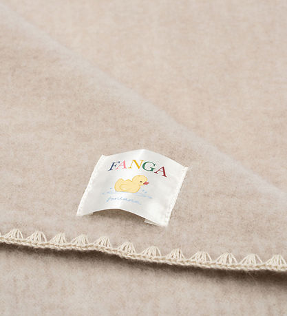 Fanga Fontana Kuscheldecke - 60x60 - Erba - Wollvlies - Beige