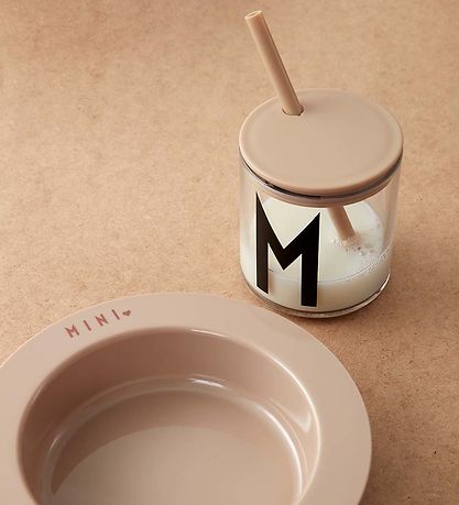 Design Letters Lid/Straw - Tritan - Beige