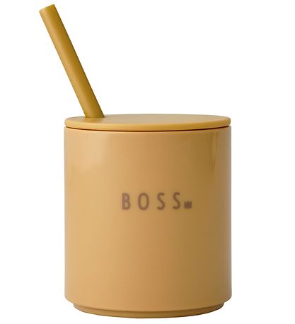 Design Letters Lid/Straw - Tritan - Mustard