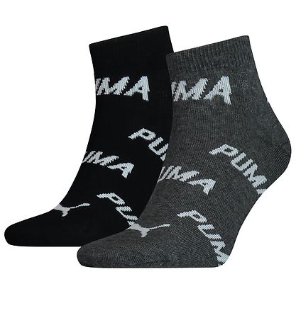 maat web Kreek Puma Ankle Socks - Quarter - 2-pack - Black/Grey » ASAP Shipping