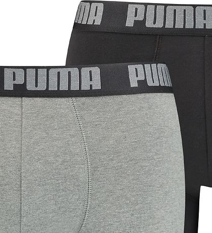 Puma Boxershorts - Basic - 2er-Pack - Dunkelgrau/Schwarz