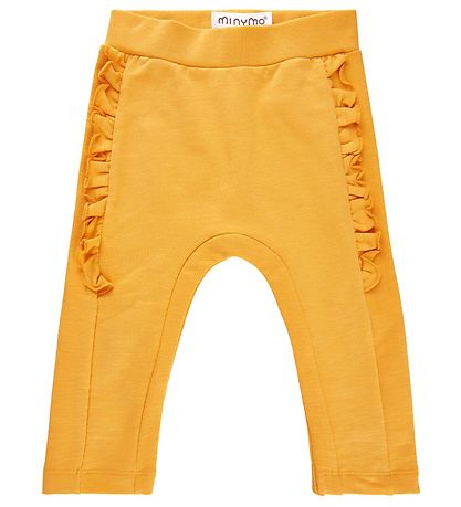 Minymo Sweatpants - York Yellow w. Ruffles