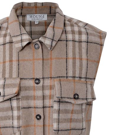 Hound Waistcoat - Plaid - Sand w. Checks