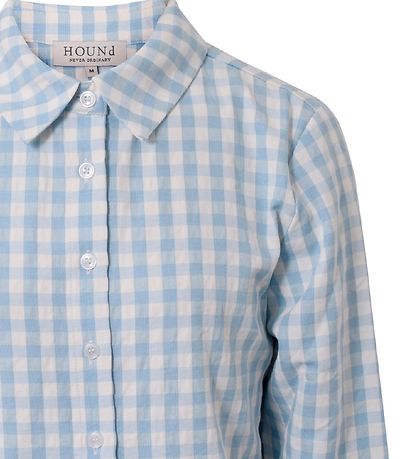Hound Bluse - Hellblau m. Karos