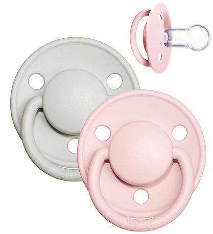 Bibs De Lux Nappar - 2-pack - Silikon - Haze/Blossom