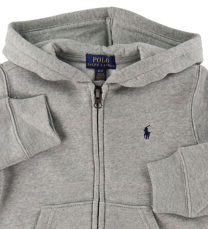 Polo Ralph Lauren Cardigan m. Huva - Gråmelerad